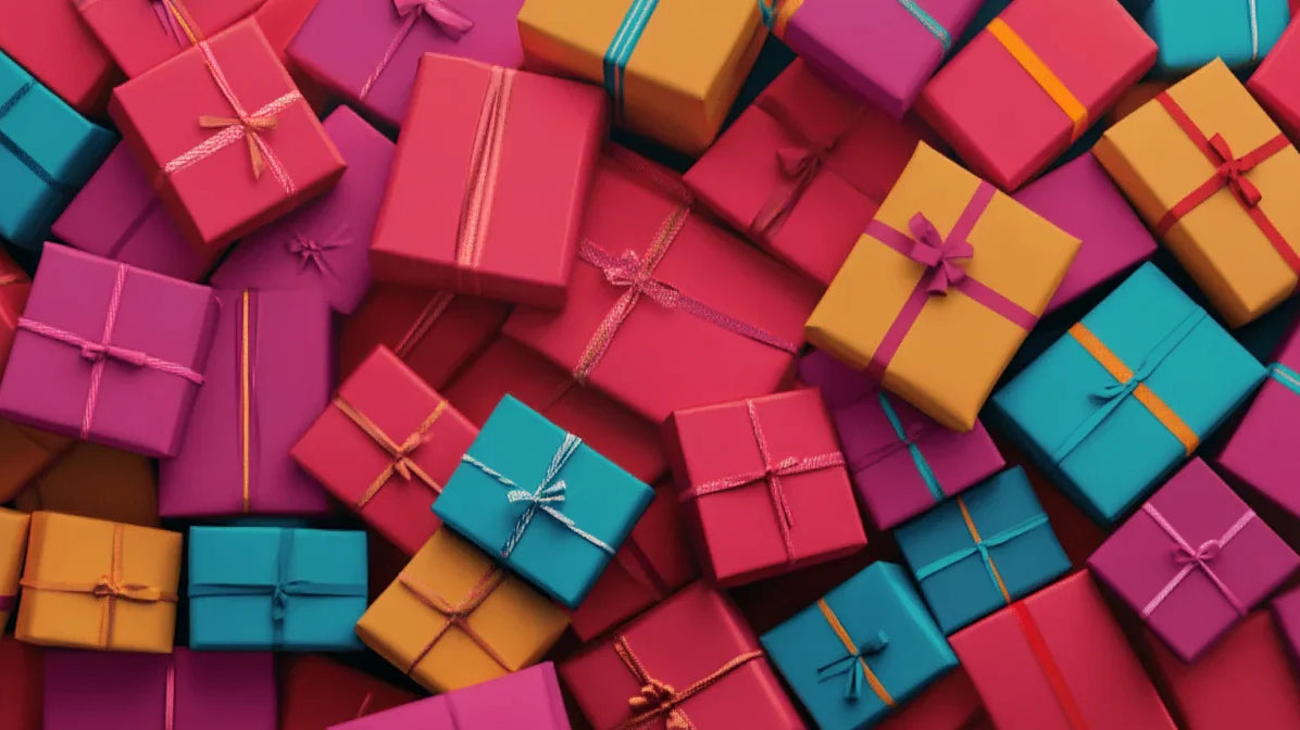 Plein de paquets cadeaux de toutes les couleurs les aventuriers du biscuit