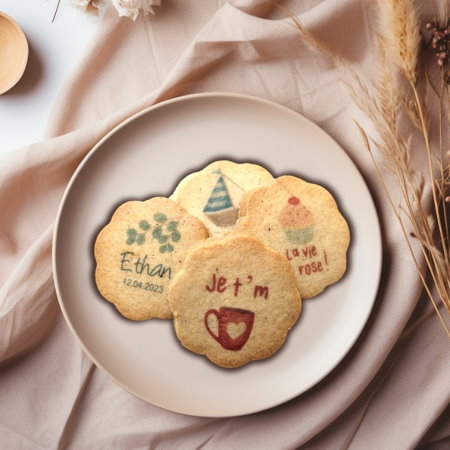 Biscuits personnalisés non glacés, anniversaire, mariage, naissance, EVJF