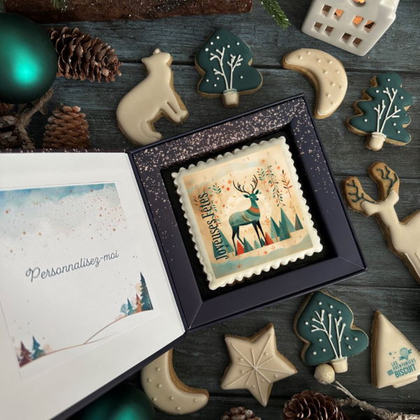 carte de noel timbrée