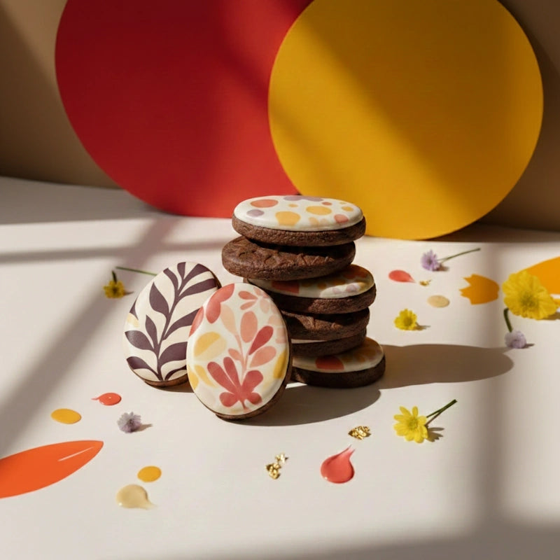 Coffre de biscuits oeufs de pâques chocolat gourmand