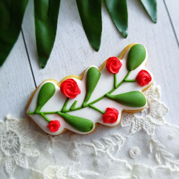 biscuit fleur, roses, branche fleurie