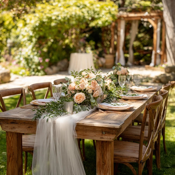 Table élégante pêche