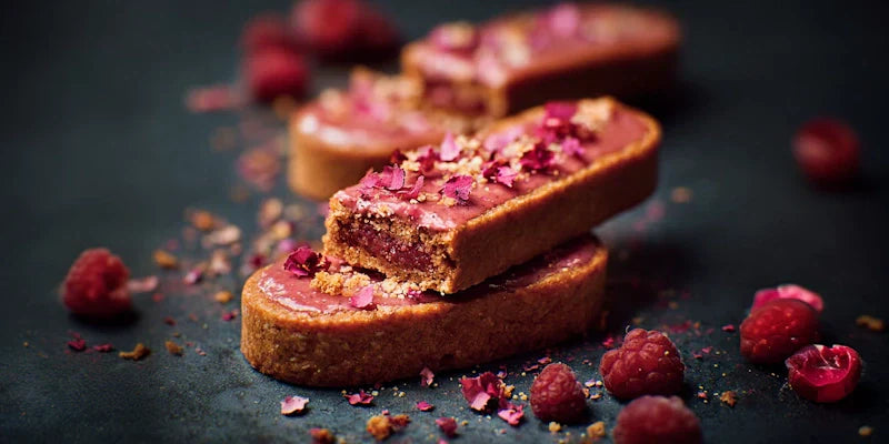 La Roseraie des Canuts - tartelettes framboises & pralines roses