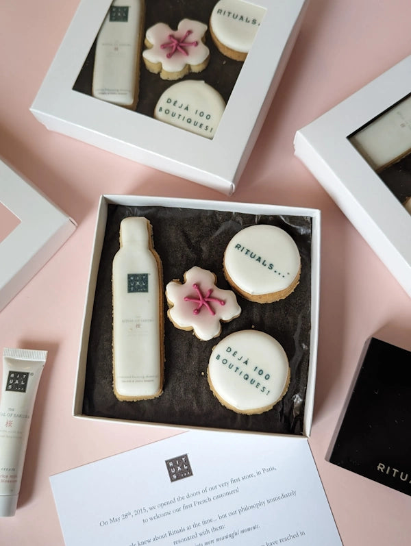 Biscuits personnalisés pour la marque Rituals par les aventuriers du biscuit