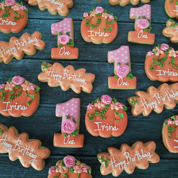 Biscuits décorés sur mesure naissance baptême thème automnal