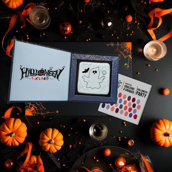 grand biscuit halloween vintage à colorier