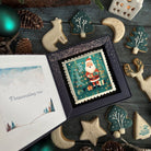 carte de noel timbrée