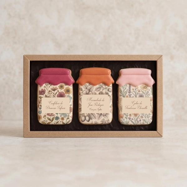Biscuits artisanaux personnalisés cadeau fête des mères 2026 motif fleurs vintage herbier