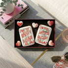Coffret Kings and Queens avec cartes personnalisées et biscuits cœur