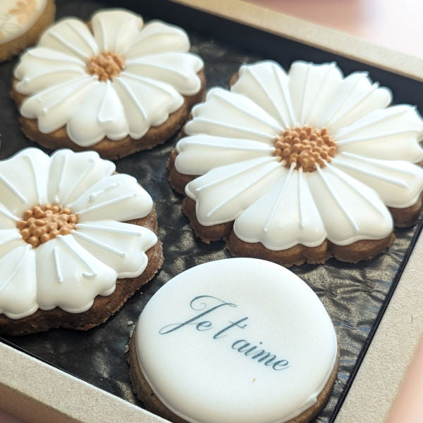 Coffrets de biscuits personnalisés marguerite