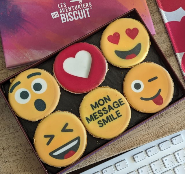 Coffret de biscuits Emojis