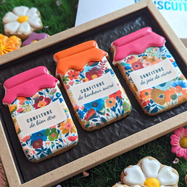 biscuits pots de confiture fête des mères