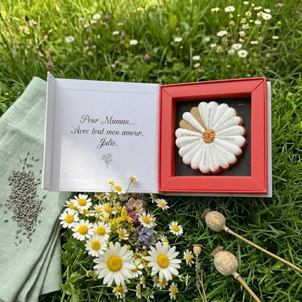 Biscuit décoré marguerite cadeau fête des mères