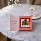 Carte de voeux biscuit personnalisé photo saint valentin