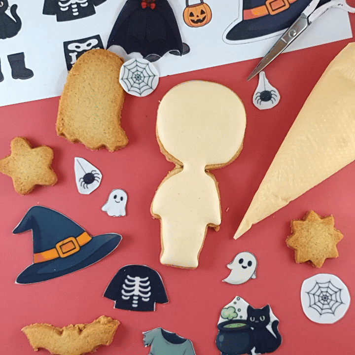 kit biscuit halloween, activité halloween enfant, coffret biscuit DIY, biscuit à décorer sorcier, atelier créatif comestible, les petits aventuriers halloween, set cookie artist halloween