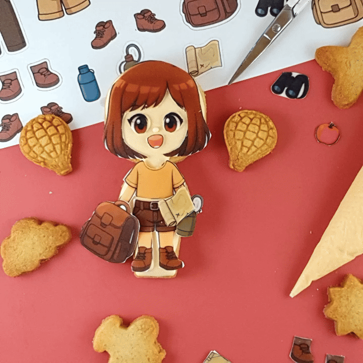 kit biscuit aventure, mission jungle, coffret DIY enfant, biscuit à habiller, activités créatives jungle, atelier biscuit explorateur, set cookie artist