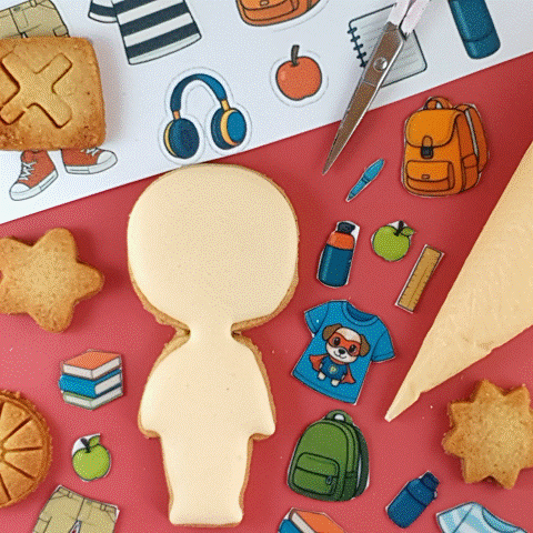 rentrée 2025, biscuits à décorer, kit créatif enfant, atelier DIY biscuits, coffret rentrée ludique, biscuit à habiller