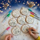 Boules de Noël à colorier | Coffret de 6 biscuits artisanaux à personnaliser