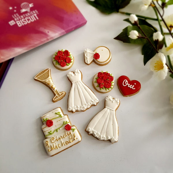 Coffret de biscuits personnalisés mariage