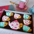 Coffret de biscuits théière et tasses de thé