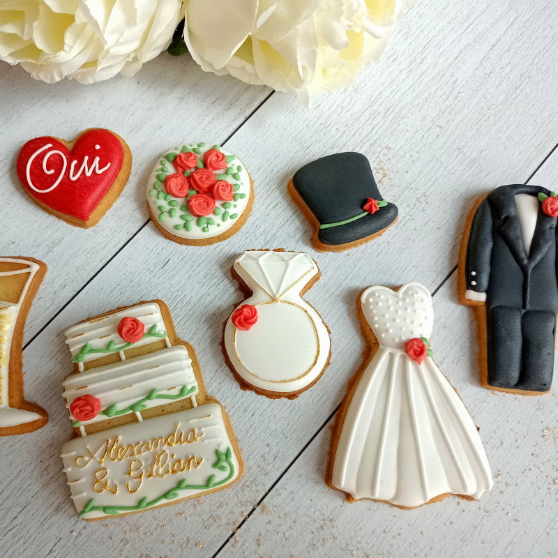 How To } - Biscuits décorés pour un mariage - Les douceurs de Mina