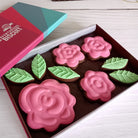 Coffret de biscuits décorés roses de sèvres